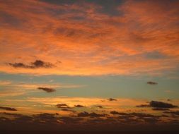 sky in the red haze of sunset