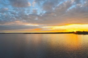 Landscape of Lulea at the sunset