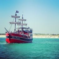 ship for tourists off the coast of florida