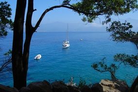 sailing boat in Corsica