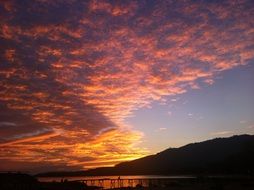 Summer sunset sky