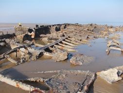 remnants of the ship after the Second World War