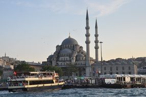 view from the water at istanbul