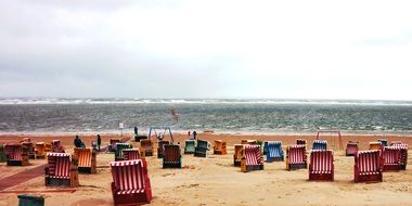 chairs on a Beach on North Sea