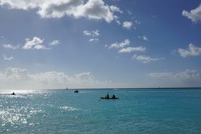 sun over the waters of antigua