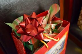 Beautiful Christmas Gift with the ribbon