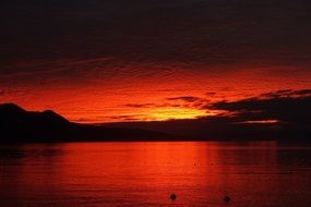 Sunset Lake Vevey Romance Ufo