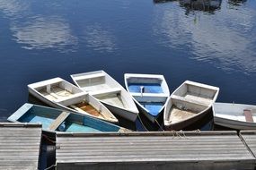 Wooden Boats on ocean bank