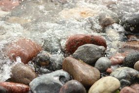 Stones in the water in Denmark