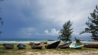 beautiful fishing boat view Malaysia