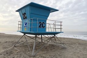 Sandy surf beach in California