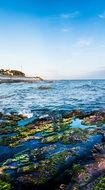 bright surf on the spanish coast