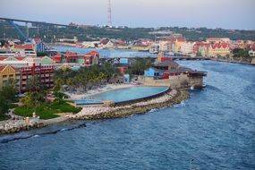 panoramic view of the city on curacao