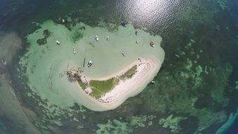 islet with beach