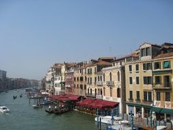 panoramic view of the Venetian canal