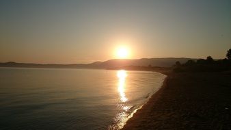 Sunset on a beach