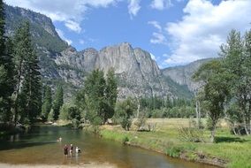 landscape of the yosemite national park in USA