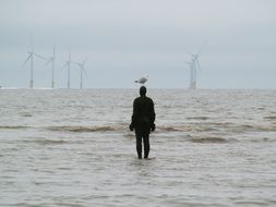 sculpture on the English shore