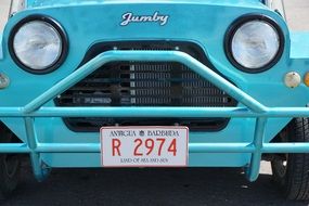 front view of a retro car