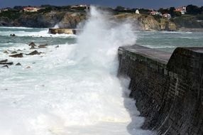 storm waves in the ocean