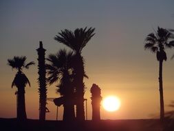 Landscape of sunset beach in San Carlos
