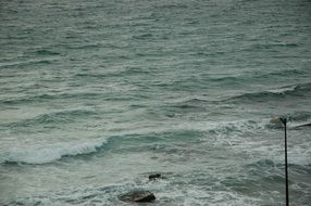 Water on the beach of Hammamet