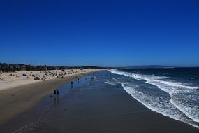 people on the beach Santa Monica