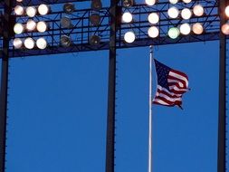 American flag at the stadium