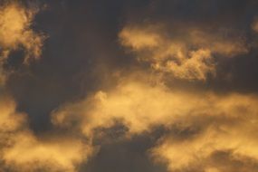 evening sky in the afterglow close up
