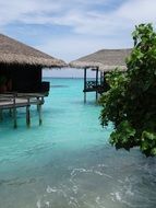 houses on the water in the maldives