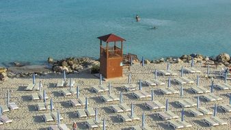 Panorama of the beach at Konnos Bay, Cyprus