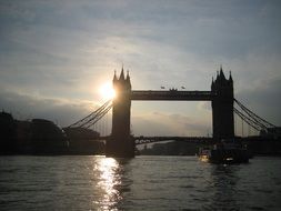 London Bridge on River Thames sunset