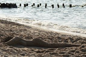 mermaid sand sculpture