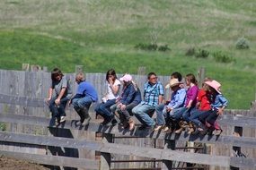 Children Kids Rodeo Sitting