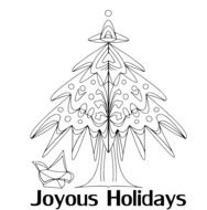 christmas tree vector Joyous Holidays