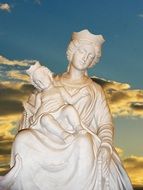 Madonna statue with a child