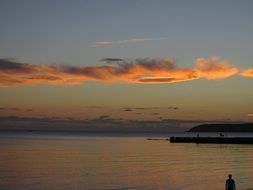 sunset over the beach in Plimmerton