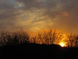 Evening afterglow Sunset