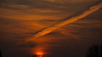 charming orange Evening Sky