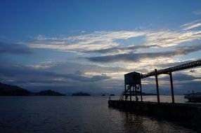 evening glow in the clouds over the coast in the republic of korea