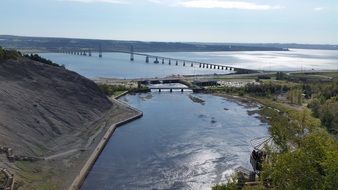 Panoramic view of the bridge in Quebec, Canada