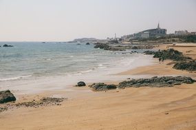 beach in the port city of Qingdao