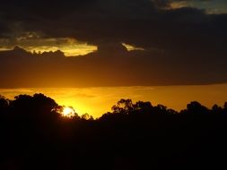 golden sunset as the end of the day