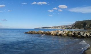 panoramic view of the coast of Crete on a sunny day
