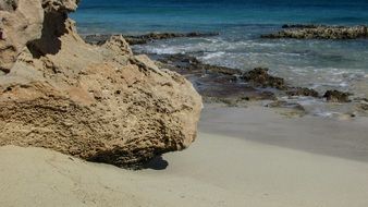 rocks on the makronissos beach in Cyprus