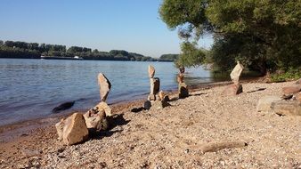 Picture of Stone Sculptures on a beach