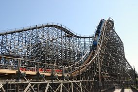 vintage wooden roller coaster
