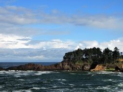 scenic Depoe bay in Oregon
