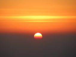 hot sun in the evening