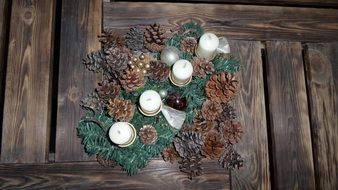 Christmas wreath with candles